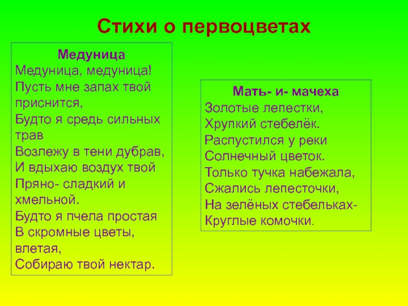 Эпитет в стихотворении на лугу. Стихи про первоцветы. Медуница стихи. Стих могучий. Эпитет могучий.