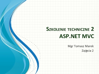 Szkolenie techniczne 2. (Zajęcia 2)