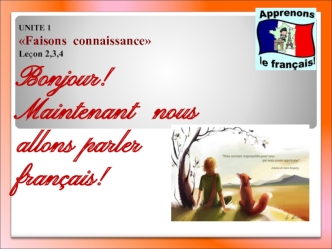 Faisons connaissance. Французский язык