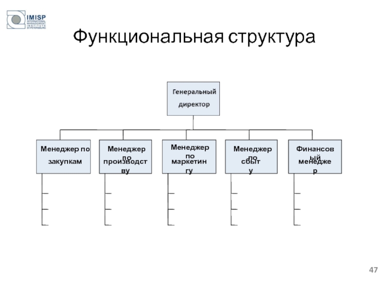 Функциональная структура    Менеджер по закупкам