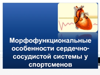 Морфофункциональные особенности сердечно-сосудистой системы у спортсменов