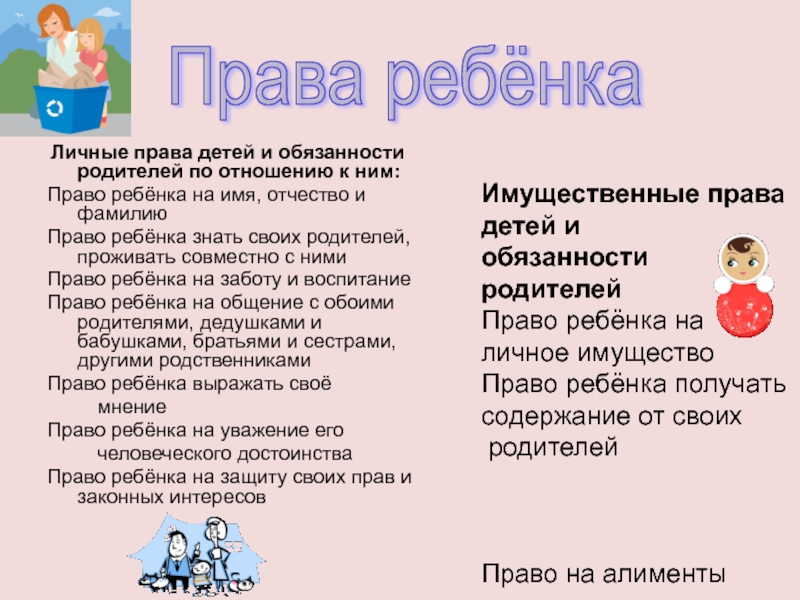 Проект обществознание 9 класс права и обязанности детей и родителей