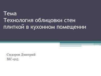 Технология облицовки стен плиткой в кухонном помещении