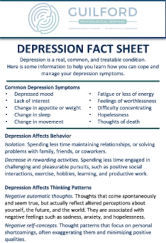 Depression fact sheet