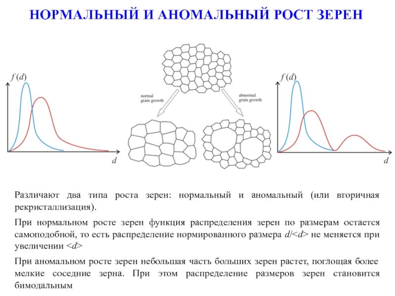 Размер зерна зависит от. Вторичная рекристаллизация. Размер зерна при рекристаллизации. Величина зерна после первичной рекристаллизация.