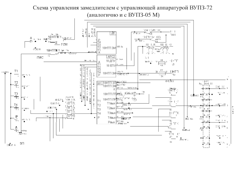 Схема управления замедлителем