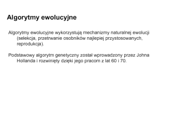 Algorytmy ewolucyjne