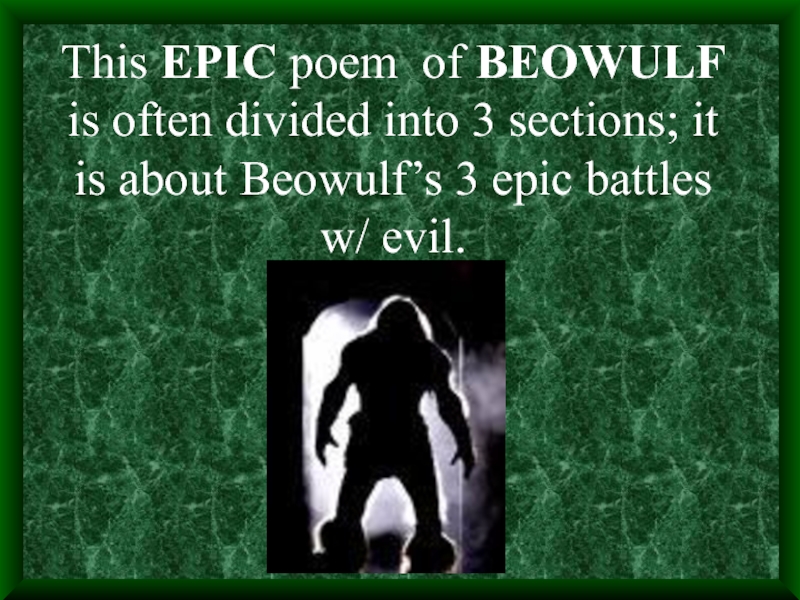 Реферат: Aspects Of Good And Evil In Beowulf