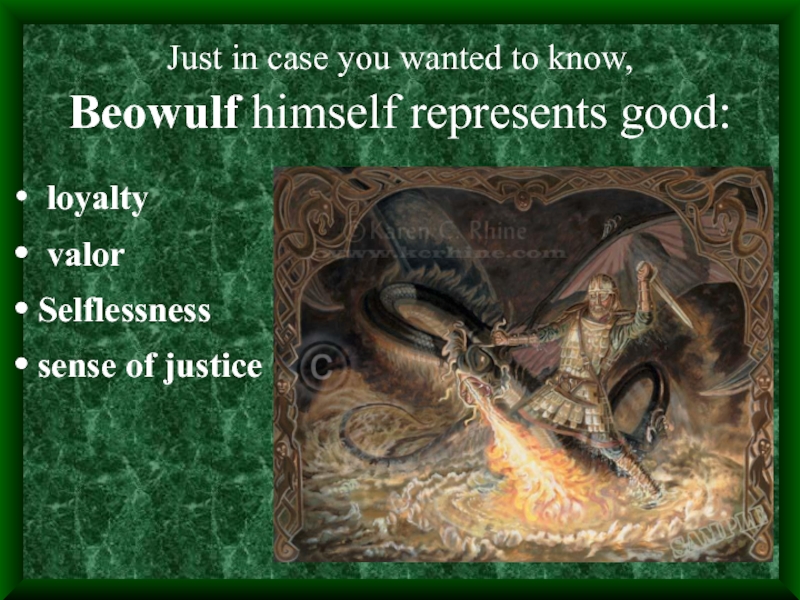 Реферат: Aspects Of Good And Evil In Beowulf