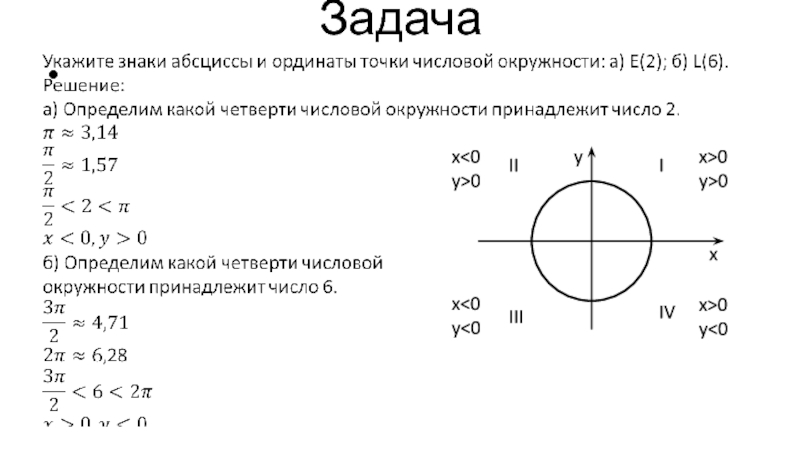 В какой четверти находится точка 5. Четверти числовой окружности. Числовая окружность на координатной плоскости. Числовая окружность формулы. Числовая окружность четверти и знаки.