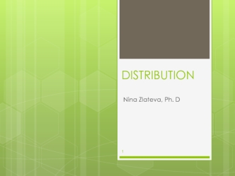 Distribution. Marketing channels