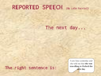 Reported speech