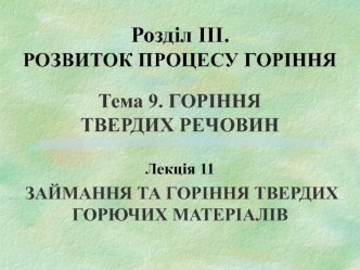 Горіння твердих речовин