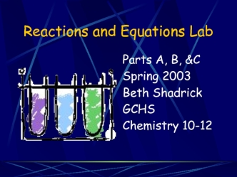 Reactions and equations lab