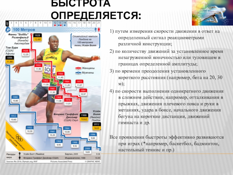 Для быстроты ответа. Быстрота определяется с помощью ответ. Из чего складывается быстрота. В чем измеряется быстрота человека.