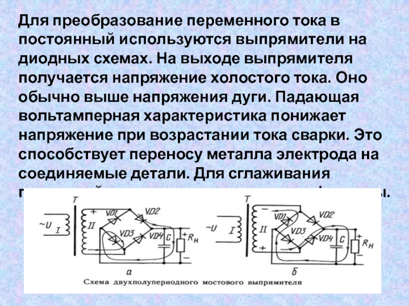 Использование выпрямителя