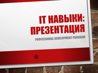 IT навыки. Концепция презентаций