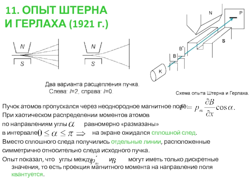 Схема опыта штерна