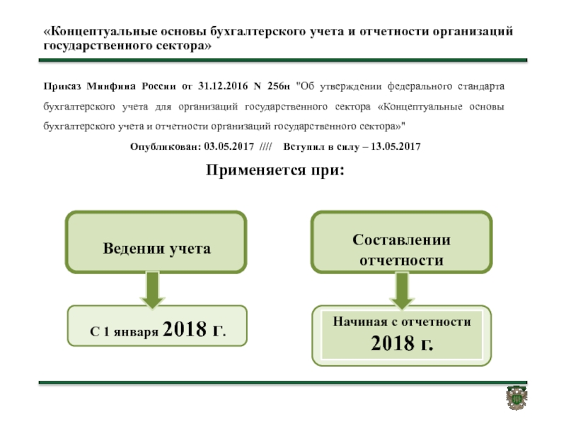 Приказ минфина концептуальные основы бухгалтерского учета