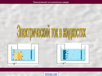 Электрический ток в различных средах