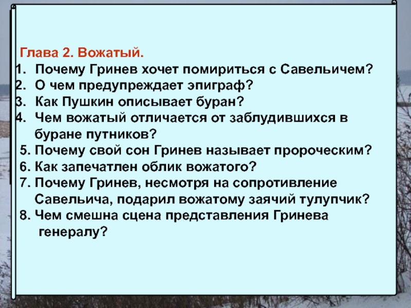 Пушкин капитанская дочка глава вожатый