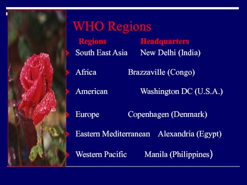 Who regions
