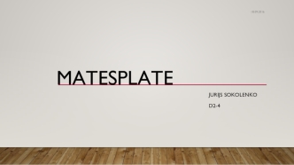 Matesplate