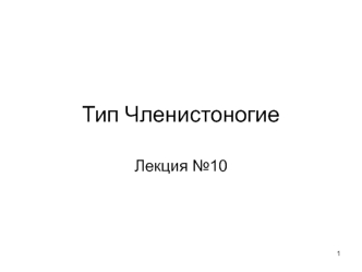 Тип Членистоногие