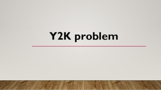 Y2K problem