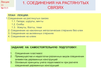 Соединения на растянутых связях