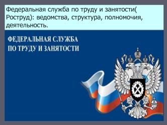 Федеральная служба по труду и занятости (Роструд): ведомства, структура, полномочия, деятельность