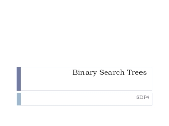 Binary Search Trees