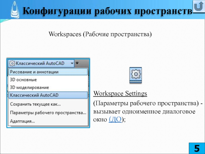 Пространство параметров. Конфигурационное пространство. Рабочая конфигурация. Диалоговое окно параметры рабочего пространства. Параметры пространства.