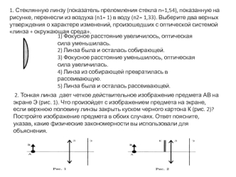 Линза. Фокусное расстояние