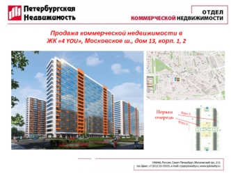 Продажа коммерческой недвижимости в ЖК 4 YOU, Московское ш., дом 13, корп. 1, 2