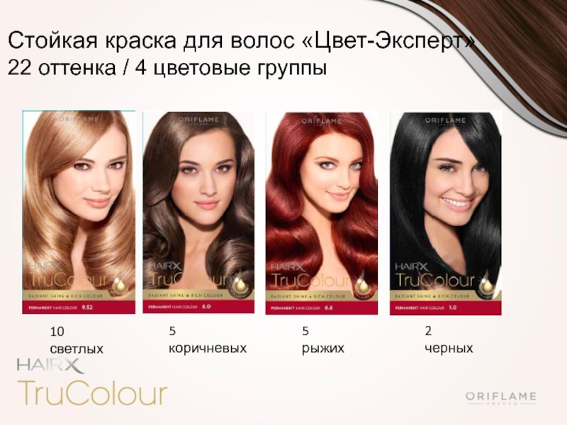 Сколько цветов красок для волос