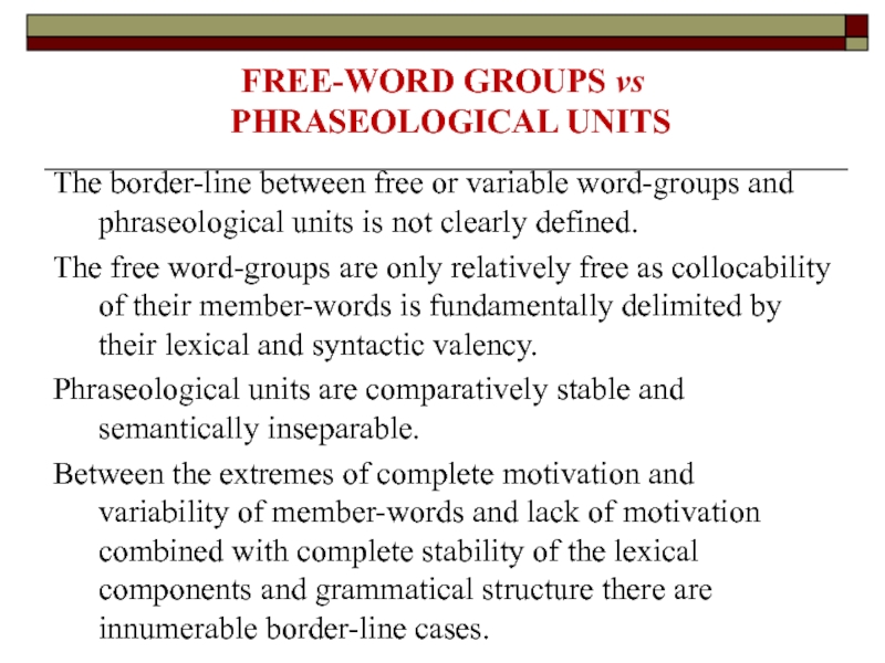 Контрольная работа по теме Free word groups. Phraseological units