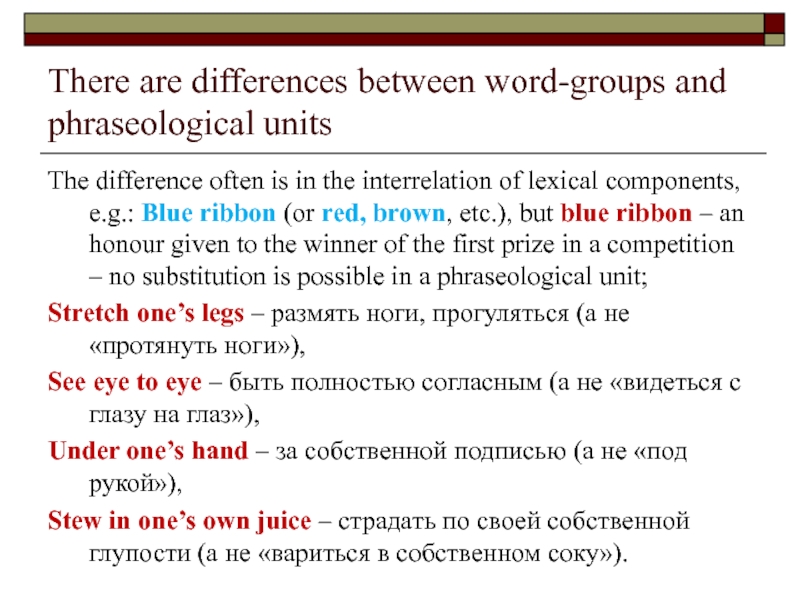 Контрольная работа по теме Free word groups. Phraseological units