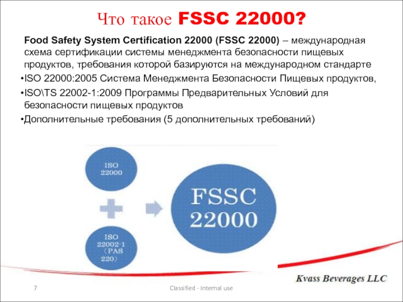 Из чего состоит схема сертификации согласно fssc 22000 для производства пищевых продуктов