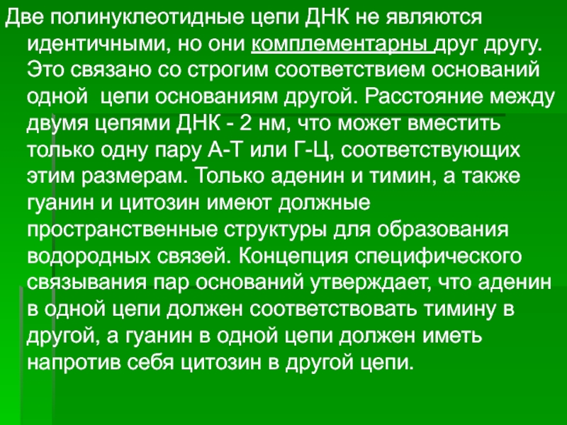 Полинуклеотидная цепь. 2 Полинуклеотидная цепь.