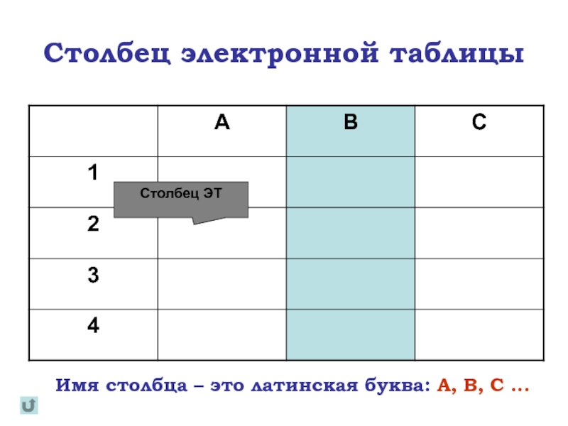 Столбцы причина. Столбец таблицы. Столбцы электронной таблицы. Столбец это в информатике. Название Столбцов в таблице.