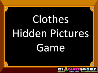 Clothes Hidden Pictures Game