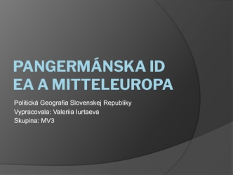 Pangermánska idea a MittelEuropa