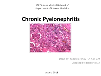 Chronic Pyelonephritis