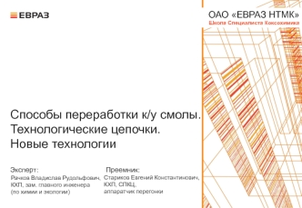 Способы переработки к/у смолы. Технологические цепочки. Новые технологии