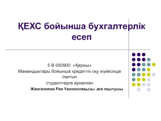 ҚЕХС бойынша бухгалтерлік есеп