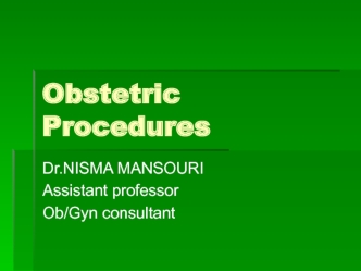 Obstetric procedures