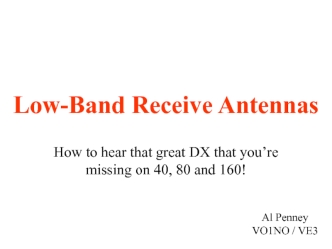 Low-Band Receive Antennas