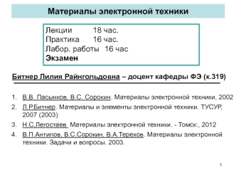 Материалы электронной техники