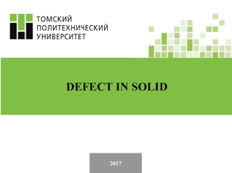 Defect in solid